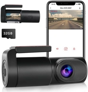 Dash Cam Front with SD Card,1080P WiFi Dash Camera for Cars, Car Camera Dash with 0.96