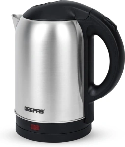 Geepas 1.8L Kettle, 1800W | Stainless Steel Cordless Electric Kettle | Boil Dry Protection & Auto Shut Off | 1.8L Jug Kettle for Hot Water Tea or Coffee