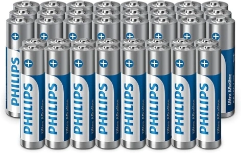 Philips Ultra Alkaline AA/AAA Batteries Combo - Versatile for All Devices, Pack of 40
