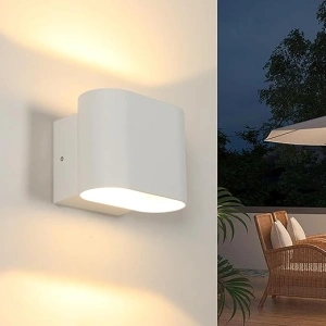 Outdoor Wall Light Mains Powered, 14W Outside LED Bulkhead Light, 350° Rotatable LED Wall Sconce Lamp, Waterproof Garden Wall Lamp for Yard, Patio, Porch