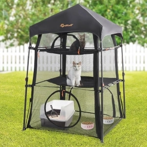 Rywell Catio Cat Outdoor Enclosure Extra Large,Spacious and Sturdy Outdoor Cat Playpen,Ideal for Patios, Camping, and Indoor Use with Carry Bag and Ground Stakes