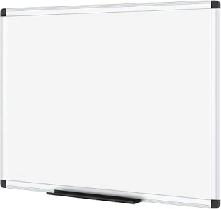 VIZ-PRO Magnetic Dry Erase Board, Silver Aluminium Frame, 60 x 45 cm