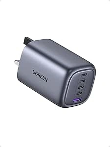 UGREEN USB C Charger 100W Plug MacBook Charger Nexode 5 Ports GaN Fast Charger Laptop Charger Adapter Compatible with Macbook, IPad, iPhone 16/15, Galaxy S24/23, Pixel 9, etc