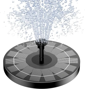 AISITIN Solar Fountain 2.5W Solar Water Fountain with Solar Panel Solar Pond Pump with 6 Fountain Nozzles Solar Floating Fountain Pump for the Garden, Bird Bath, Fish Tank