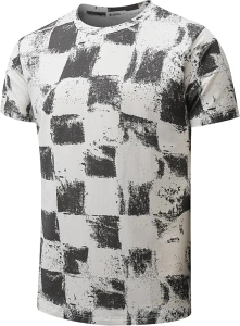 Men's Fashion Printed Tee Top Casual Print T-Shirt