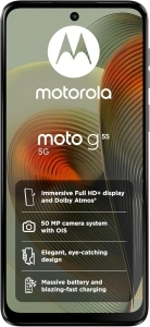 Motorola Moto G55 5G(6.49''Full HD+ 120Hz,Water-repellent IP52,50MP camera with OIS, 68W TurboPower charging,5000mAh battery,Dolby Atmos audio,Android 14,MediaTek Dimensity 7025,dual SIM),Smoky Green
