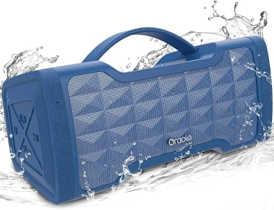 oraolo Bluetooth Speaker Wireless 40W Loud Portable Speaker Stereo Sound, IPX6 Waterproof, Support USB/AUX Input, Built-in Mic for Home Party Outdoor Blue