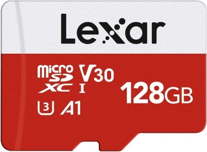 Lexar Micro SD Card Up to 100/30MB/s(R/W), 128G MicroSDXC Memory Card + SD Adapter with A1, C10, U3, V30, 4K Video Recording, TF Card