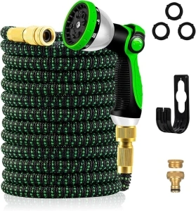 Expandable Garden Hose Pipe, Upgraded 3-Layer Latex No-Kink Flexible Water Hose, 3/4