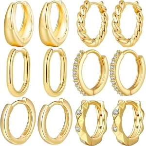 NEVEGE 8 Pairs 925 Sterling Silver Stud Earrings Hypoallergenic Small Silver Hoop Earrings With Silver Stud Earrings Set Huggie Silver Sleeper Earrings for Women Star Ball Heart Cz Studs