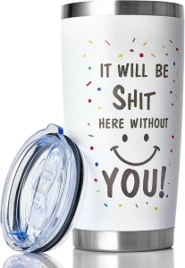 Leaving Gifts for Colleagues Women Men, New Job Gift Coworkers Leaving Gifts, Funny 20oz Travel Mugs for Colleagues, Good Luck Work Colleague Retirement Presents
