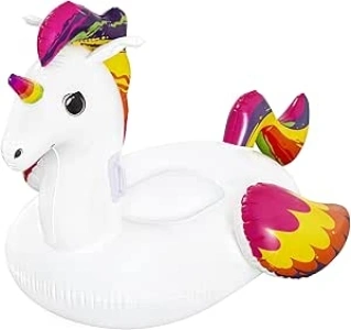 Bestway Unicorn Pool Float, Kids Inflatable Ride-On with Handles, Inflatable Beach Toys