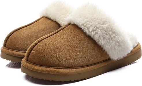 shevalues Women's Fuzzy Memory Foam Slippers Fluffy Anti-Slip Winter House Shoes LightWeight Indoor Outdoor Slippers