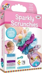 Galt Toys, Sparkly Scrunchies, Craft Kits for Kids Age 5+, Silver, White