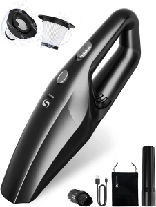 SERVOMASTER Handheld Vacuum Cleaner, Powerful Car Vacuum Cleaner Cordless, Rechargeable Portable Lightweight Mini Vacuum, Hand Vacuum for Home Car Carpet Stairs Pet Hair Cleaning