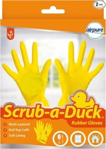 Scrub a Duck Rubber Cleaning Gloves | Washing Up