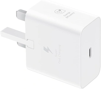 Samsung Galaxy Official 25W Super Fast Charging Travel Adapter (without USB-C to C Data Cable), White