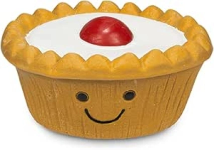 Petface Cherry Bakewell Latex Dog Toy with Built-In Squeaker (Pack of 1)