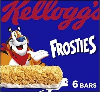 Kellogg's Frosties Cereal and Milk Bars Box, 6 x 25g