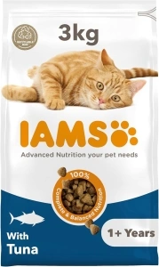 IAMS Adult Dry Cat Food Tuna 3kg - Advanced Nutrition Cat Food - Ages 1+ Years