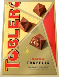 Toblerone Truffles, Milk Chocolate with Honey and Almond Nougat Filling, Established in Switzerland, 180 g