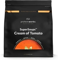 Protein Works - Super Soups, Cream of Tomato, Instant Soup, Less Than 230 Calories, Nutritious Meal in Under 5 Minutes, High Protein, 600g