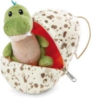 NICI 48804 Soft Toy Dino Baby boy in Egg 13cm Green, Beige, 13 cm