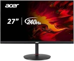 LG UltraGear Gaming Monitor 27GS75Q, 27 inch, 1440p, 180Hz, 1ms Response Time, IPS Display, HDR 10, NVIDIA G-Sync & AMD FreeSync compatible, Smart Energy Saving, DisplayPort, HDMI