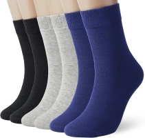 MIUMOY Women Loose Top Regular Socks Quarter Cut Thin Cotton 6 Pack