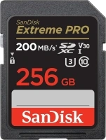 SanDisk 256GB Extreme PRO SDXC card, SD Card, V30 Memory Card, 4K UHD, up to 200 MB/s, SanDisk QuickFlow Technology, RescuePro Deluxe Data Recovery Software, UHS-I, Class 10, U3, V30