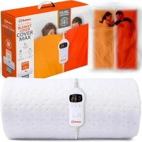 Warmer Electric Blanket - Double Size, Maximum Coverage, Left & Right Dual Heating Zones, 9 Heat Setting, 2 & 10 Hour Timer - Double Size (160 X 137cm)