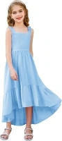 GRACE KARIN Girls Summer Elegant Chiffon Dress Straps A-Line Princess Dress for Kids 6-12 Years