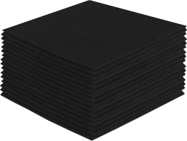 FabricLA Acrylic Felt Sheets for Crafts - Soft Precut 6" X 6" Inches (15cm X 15cm) Felt Squares - Use Felt Fabric Craft Sheets for DIY, Hobby, Costume, and Decoration - Black, 36 Pieces