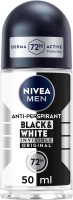 NIVEA MEN Black & White Original Anti-Perspirant Roll On (50ml), 72hr Anti-Sweat Roll On Deodorant for Men, No Stains on Black and White Clothes