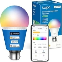 Tapo B22 MATTER Smart Bulb, Energy Monitoring, Advanced Music Sync 1055 lm, 8.6W Smart Light Bulb, Dimmable, Tunable Alexa Light Bulbs, Voice Control with Apple HomeKit, Alexa and Google,(Tapo L535B)