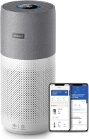 Philips Series 3000i Connected Air Purifier with Real Time Air Quality Feedback, Anti-Allergen, Combined HEPA + Carbon Filter Reduces Odours and Gases - AC3033/30, Grey/White