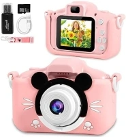 DONGQI Kids Camera Digital Camera for 3-12 Year Old Girls,1080P HD Video Camera for Kids with 32GB SD Card, Birthday Christmas Toy Gifts for 3 4 5 6 7 8 Year Old Girlss