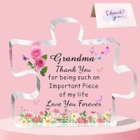 Granny Gifts,Granny Birthday Gifts,Unique Engraved Acrylic Puzzle Plaque,Beautiful Desk Decorations Presents for Granny on Christmas Mothers Day,Granny Gifts from Grandson Granddaughter