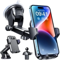 VANMASS Car Phone Holder 2024 BEST【65+ LBS Strongest Suction & Military-Grade】 Ultimate Mobile Phone Mount【Patent & Safety Certs】 Dashboard Windscreen Vent Cradle Van for iPhone 15 14 Pro Max Samsung