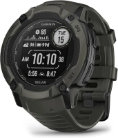 Garmin Instinct 2X SOLAR, Large Rugged GPS Smartwatch, Built-in Sports Apps and Health Monitoring, Solar Charging and Ultratough Design Features, Moss