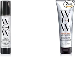 Color Wow Pop + Lock Frizz Control + Glossing Serum – Anti-frizz serum with heat protection; Seals split ends; Moisturises; Silkens and shines dull, dehydrated hair