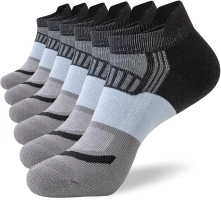 Cirorld Mens Ankle Trainer Sokcs 6 Pairs, Cushioned Low Cut Athletic Socks Breathable Sports Socks for Running, Hiking, Walking