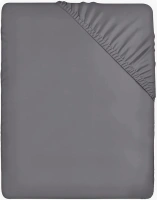 Utopia Bedding Fitted Sheet Single, Grey - Deep Pocket 14 inch (35 cm) - Easy Care - Soft Brushed Microfibre Fabric - Shrinkage and Fade Resistant - Bottom Sheet