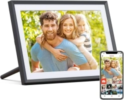 ARZOPA Digital Photo Frame WiFi 10.1 Inch 32GB Frameo Digital Picture Frames IPS Touchscreen Electronic Photo Frame Share Photos Videos Music Alarm Auto Rotate