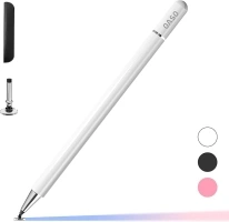 Samsung Pen, Capacitive Disc Tip Pencil & Magnetic Cap Stylus Compatible with All Touch Screens, Pens for iPad pro/iPad 6/7/8th/iPhone, Samsung Galaxy s Ultra Pen, Chromebook,Touch Pad (White)