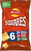 Walkers Squares Variety Multipack Snacks, 6x22 g