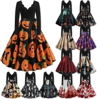 ADXFWORU Halloween Party Plus Size Dresses for Women Women