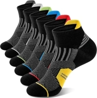 Niofind Mens Trainer Socks, Cotton Ankle Socks for Men Women, Breathable Sports Socks for Running, Walking, Gym, Multipack (6 Pairs)