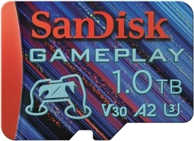 SanDisk 1TB Gameplay micro SD card for mobile/handheld gaming consoles, up to 190 MB/s, for more demanding games, AAA-/3D-/VR-Grafik, 4K-UHD-Videos, A2, V30, U3