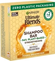 Garnier Ultimate Blends Honey Treasures Strengthening Shampoo Bar for Damaged Hair, Clear, 60 g (Pack of 1)